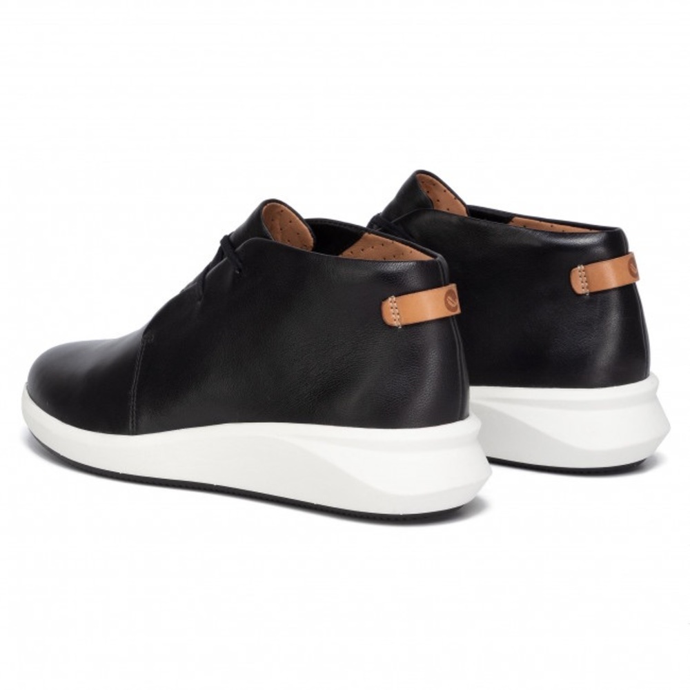 EUC CLARKS 👟 Unstructured Un Río Mid Leather Dress Sneakers - Picture 4 of 8